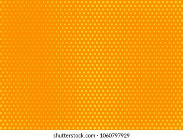 Orange comic pop-art halftone background vector