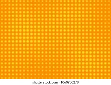 Orange comic pop-art halftone background vector