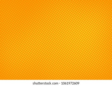 Orange comic pop-art halftone background vector