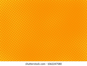 Orange comic pop-art halftone background vector