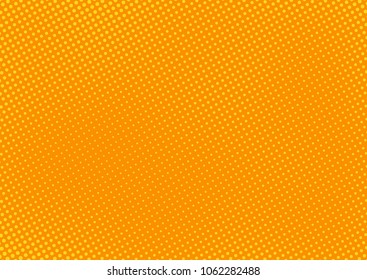 Orange comic pop-art halftone background vector