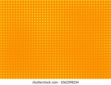 Orange comic pop-art halftone background vector