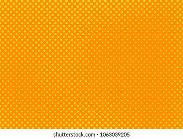 Orange comic pop-art halftone background vector