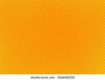 Orange comic pop-art halftone background vector