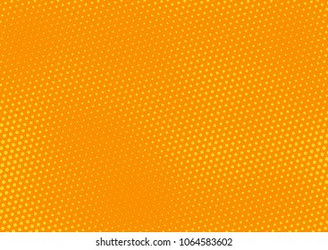 Orange comic pop-art halftone background vector