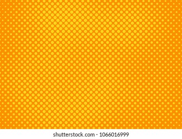Orange comic pop-art halftone background vector