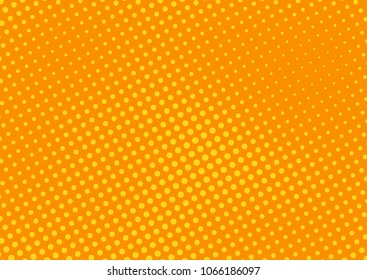 Orange comic pop-art halftone background vector