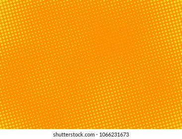 Orange comic pop-art halftone background vector
