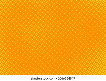 Orange comic pop-art halftone background vector