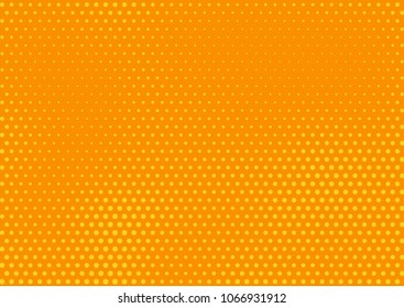 Orange comic pop-art halftone background vector
