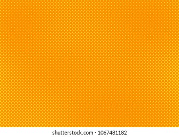 Orange comic pop-art halftone background vector
