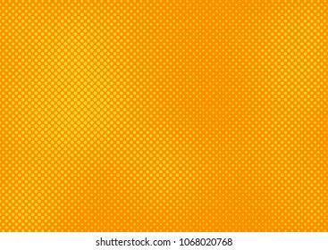 Orange comic pop-art halftone background vector