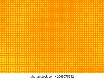 Orange comic pop-art halftone background vector
