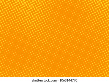 Orange comic pop-art halftone background vector