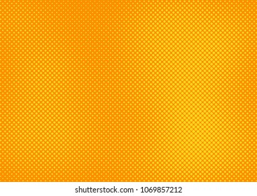 Orange comic pop-art halftone background vector