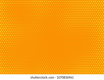 Orange comic pop-art halftone background vector