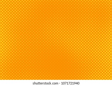Orange comic pop-art halftone background vector