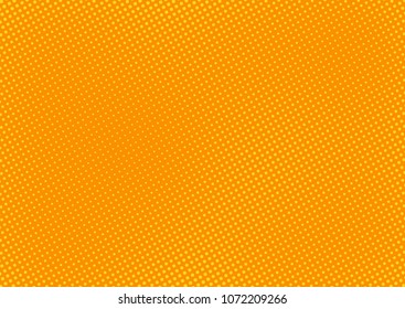 Orange comic pop-art halftone background vector