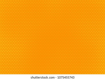 Orange comic pop-art halftone background vector