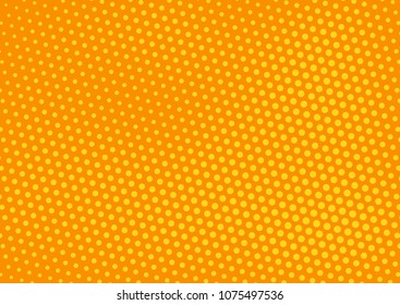 Orange comic pop-art halftone background vector