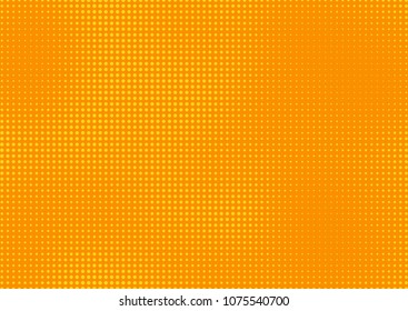 Orange comic pop-art halftone background vector