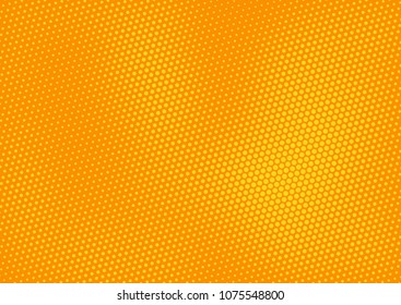 Orange comic pop-art halftone background vector