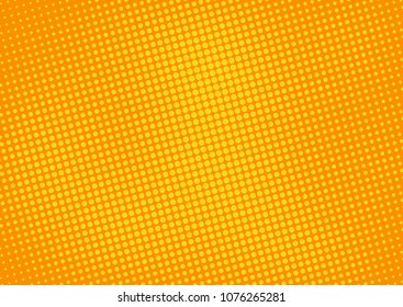 Orange comic pop-art halftone background vector