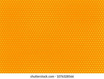 Orange comic pop-art halftone background vector