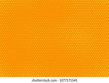 Orange comic pop-art halftone background vector