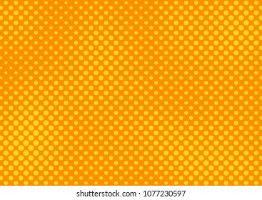 Orange comic pop-art halftone background vector