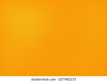 Orange comic pop-art halftone background vector