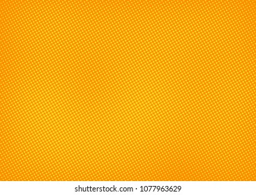 Orange comic pop-art halftone background vector