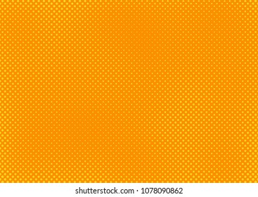 Orange comic pop-art halftone background vector