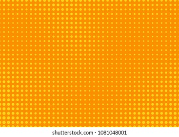 Orange comic pop-art halftone background vector