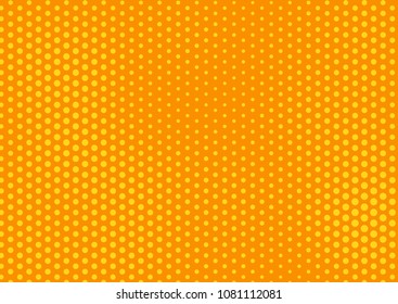 Orange comic pop-art halftone background vector