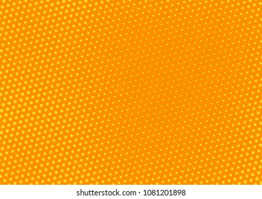 Orange comic pop-art halftone background vector