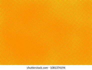 Orange comic pop-art halftone background vector