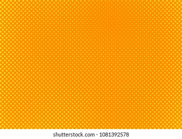 Orange comic pop-art halftone background vector