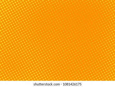 Orange comic pop-art halftone background vector