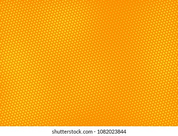 Orange comic pop-art halftone background vector