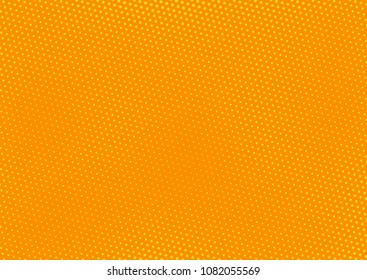 Orange comic pop-art halftone background vector