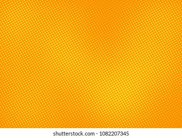 Orange comic pop-art halftone background vector