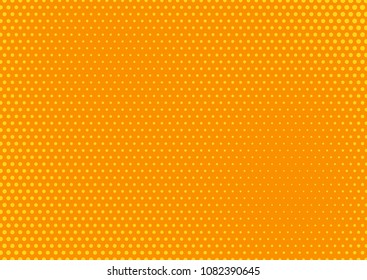 Orange comic pop-art halftone background vector