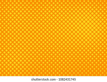 Orange comic pop-art halftone background vector