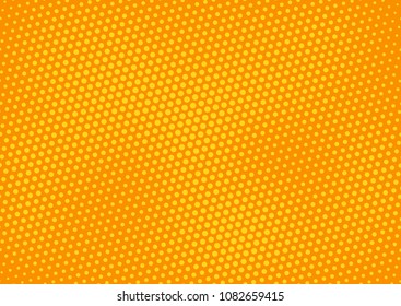 Orange comic pop-art halftone background vector