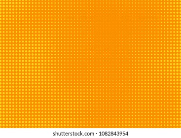 Orange comic pop-art halftone background vector