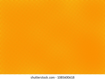 Orange comic pop-art halftone background vector