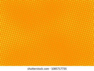 Orange comic pop-art halftone background vector