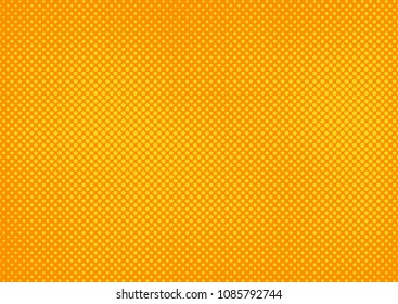 Orange comic pop-art halftone background vector