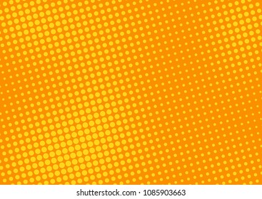 Orange comic pop-art halftone background vector